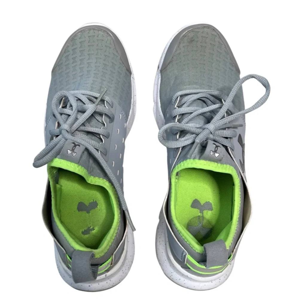 Under Armour Women’s Low Cut Gray Green Sneakers Shoes Size 8.5 - Picture 5 of 8